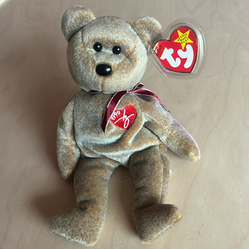 🔥3/$20 - Vintage TY Beanie Baby – 1999 Signature Bear (1999) – EUC with tag